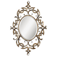 Yolitehome Ornate Antique Gold Leaf Finished Frame Mirror for Home Decoration